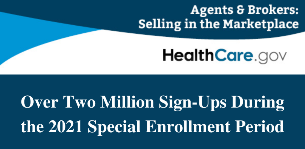 HHS Announces Over Two Million Sign-Ups For Health Coverage During the 2021 Special Enrollment Period